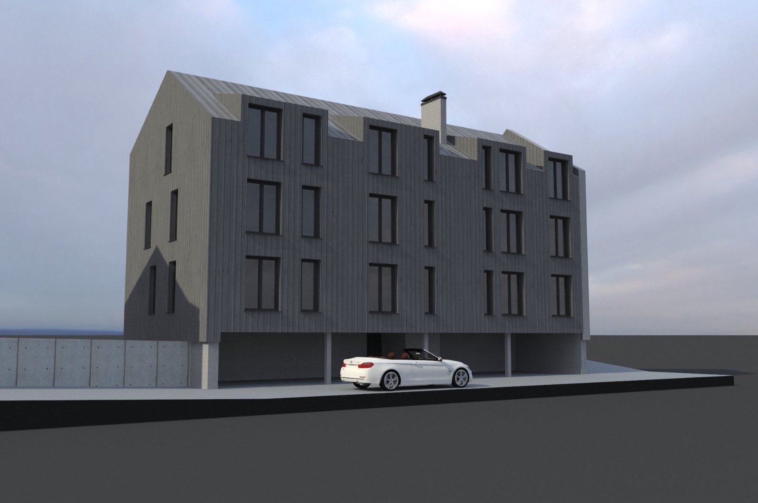 Dārtas namu arhitektūras modelis — skats 5